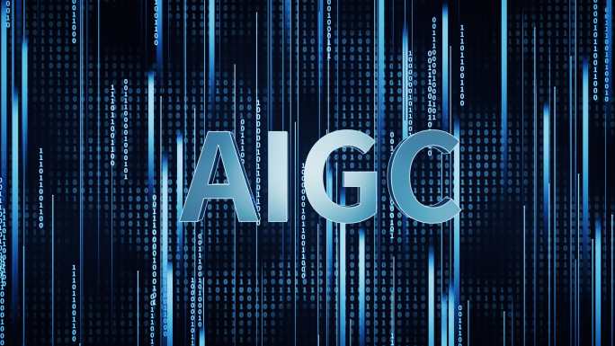 AIGC与数字科技背景3D渲染