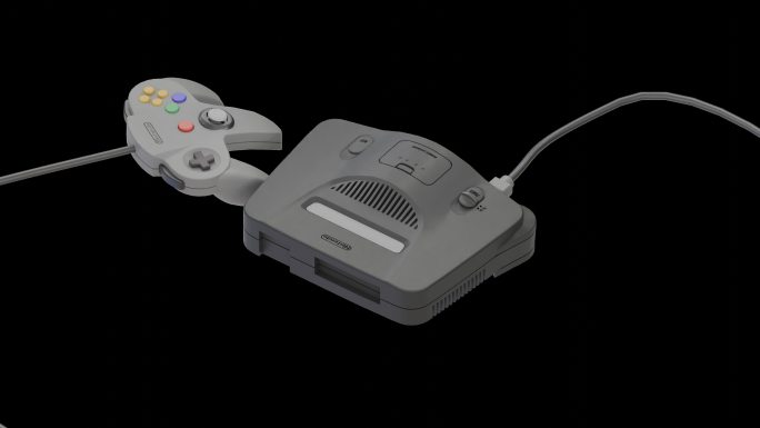 任天堂64游戏机N64透明背景
