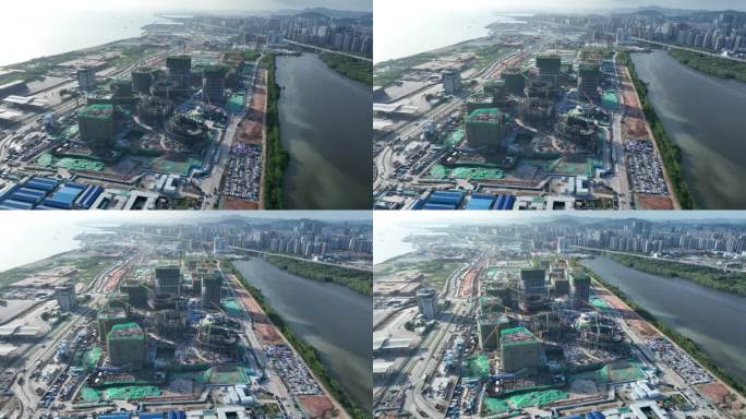 【正版原创】大铲湾腾讯岛建设航拍