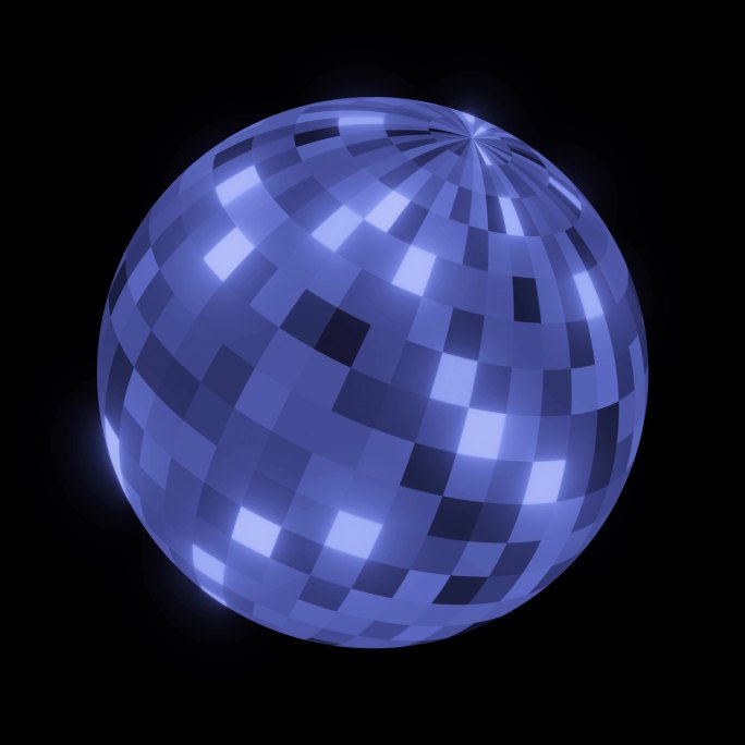 科技感发光方块球体 循环
