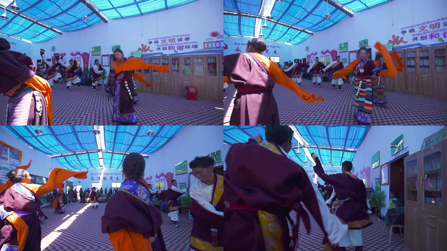 少数 民族  跳锅庄 跳舞 广场舞 藏族