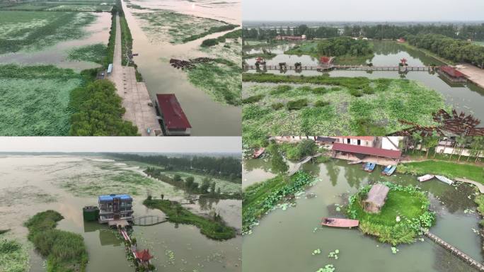 汉川汈汊湖湿地公园4K航拍