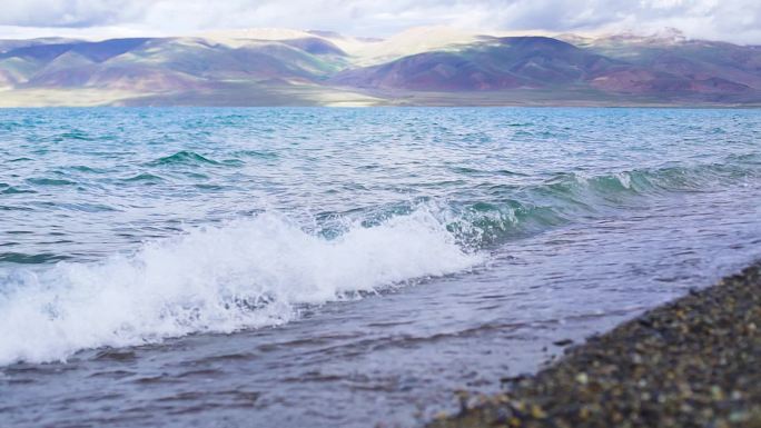 浪潮 海滩 波浪 海浪慢镜头 蓝色大海