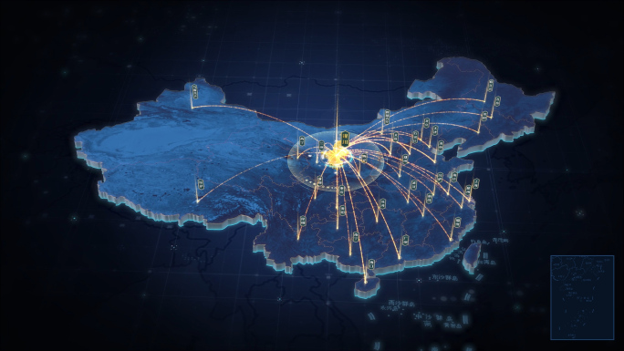 宁夏辐射全国区位高端三维地图