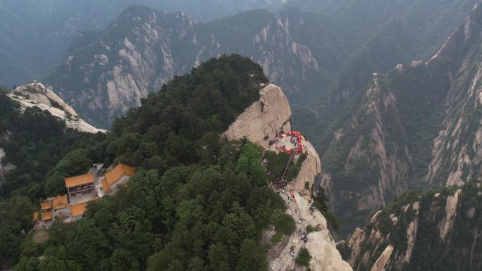 华山航拍渭南华阴陕西旅游宣传西安旅游宣传