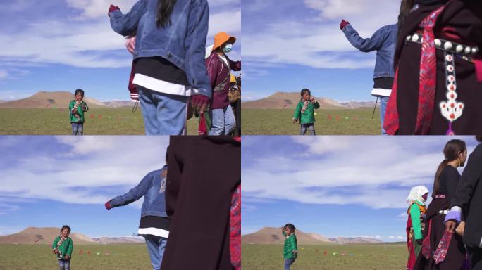 西藏节日 藏族节日 欢天喜地 从小跳舞