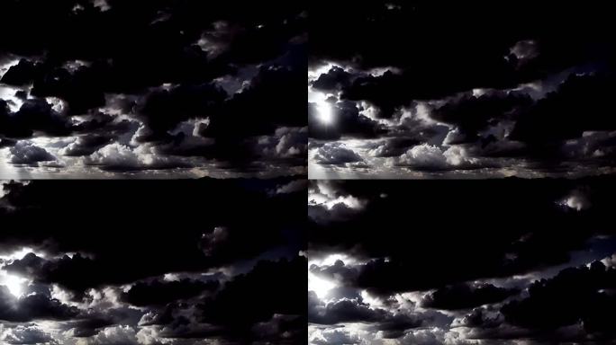 【HD天空】夜晚天空阴云密布深夜乌云阴天