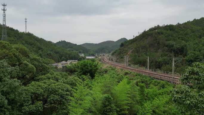 山林铁路交通轨道京九铁路