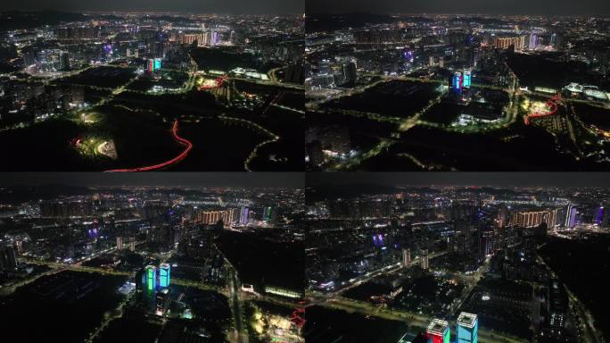 【正版4K素材】深圳光明全景夜景