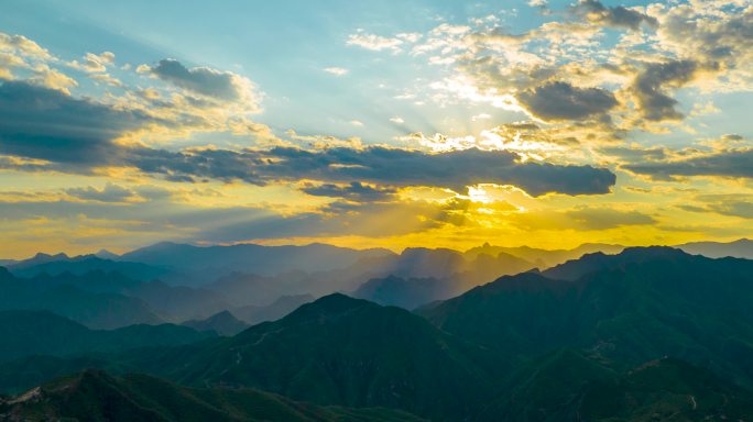 光芒 户外 霞光 大山