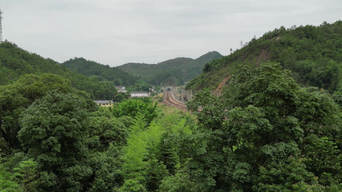 山林铁路交通轨道京九铁路