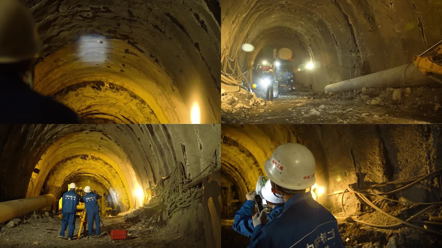 隧道施工 铁路建设 施工工人