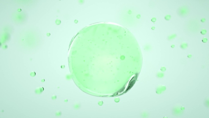 绿色水分子气泡三维动画广告素材