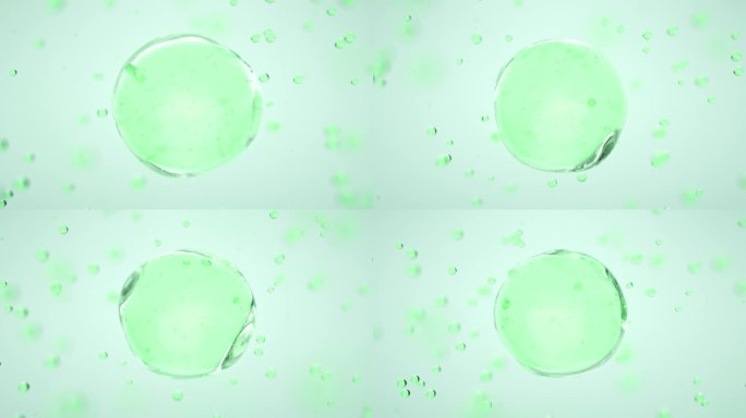 绿色水分子气泡三维动画广告素材
