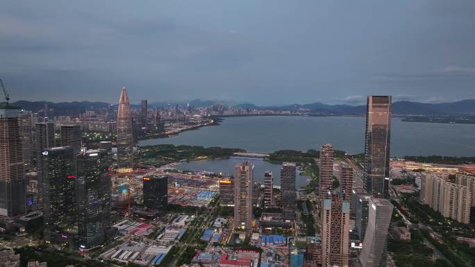 深圳南山后海片区高新科技园4K航拍
