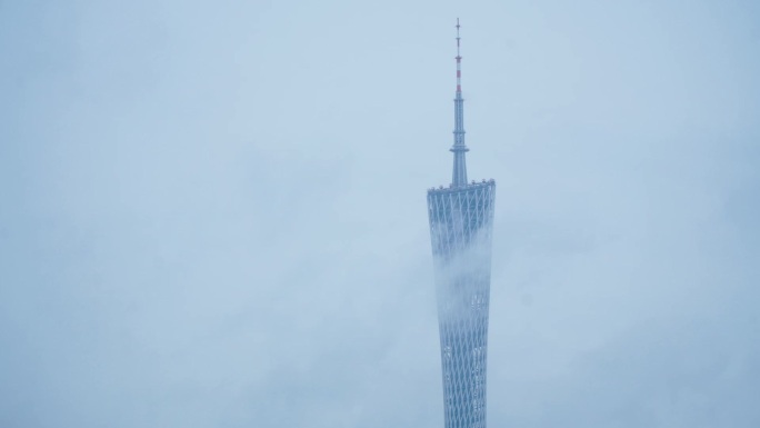 广州塔云雾缭绕延时