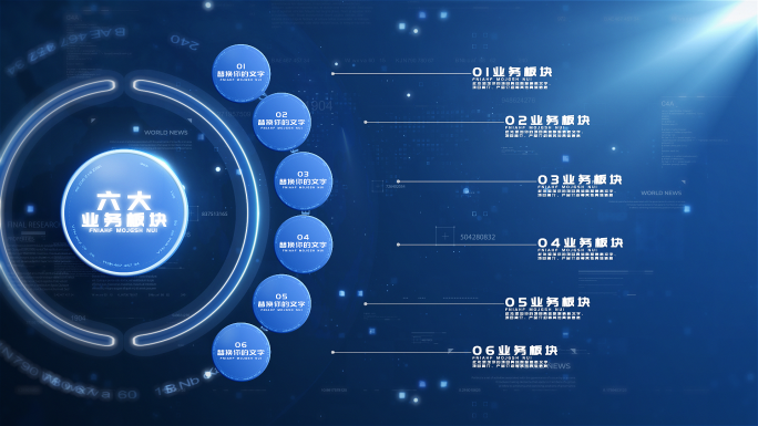 科技圆形连线分类6大类