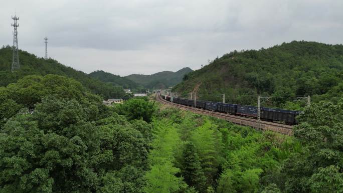 山林铁路交通轨道京九铁路