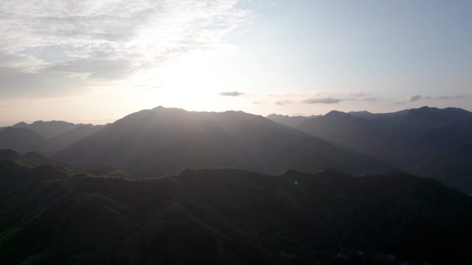 浙江湖州安吉 连绵高山 航拍 4k