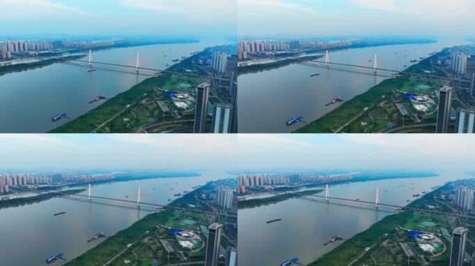 武汉宣传片武汉白沙洲大桥延时摄影