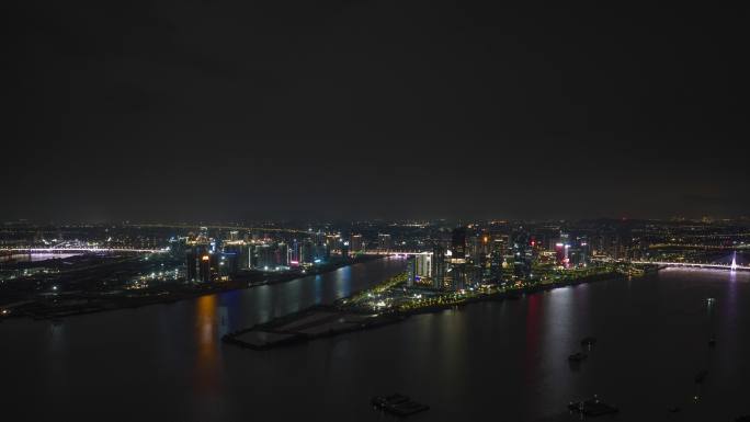 【正版4K素材】广州南沙夜景闪电延时