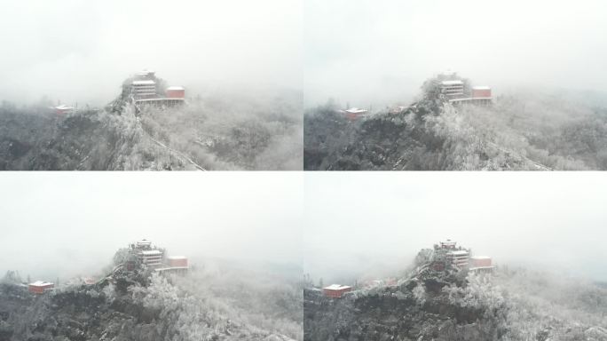 赤水市天台山怀阳寺雪景4K