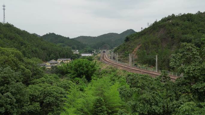 山林铁路交通轨道京九铁路