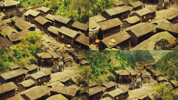博物馆微缩模型中国古代建筑