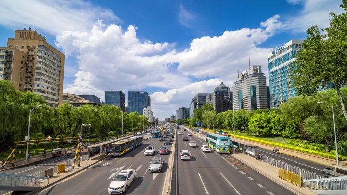 北京金融街城市风光延时摄影