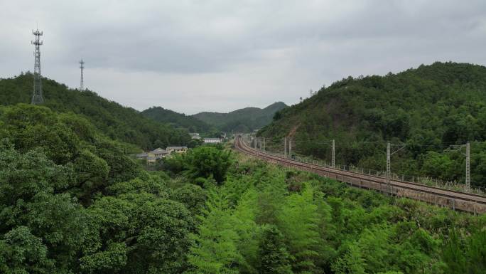 山林铁路交通轨道京九铁路