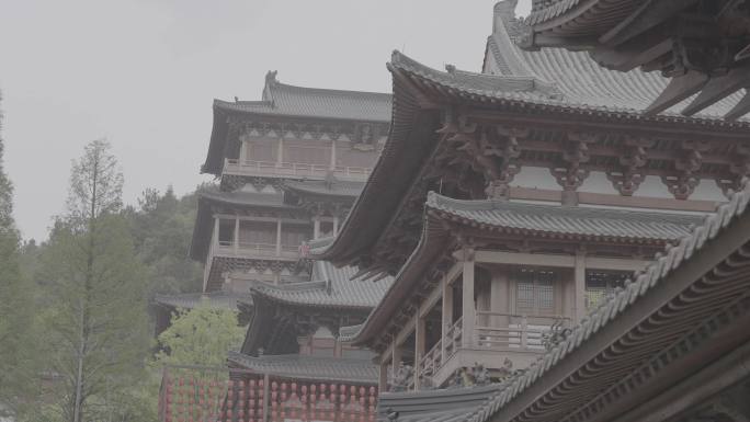 雨中的径山寺 原片未调色