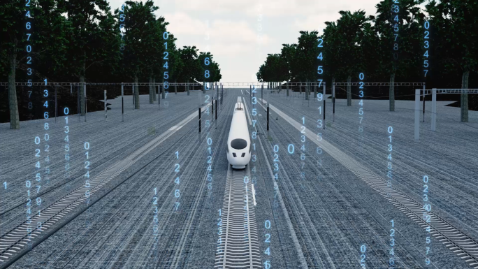 现代化动车铁路现代化火车C4D+AE工程