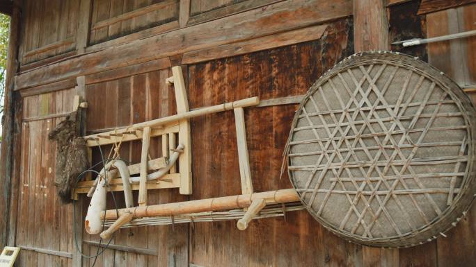 竹编农具木质农具传统手艺
