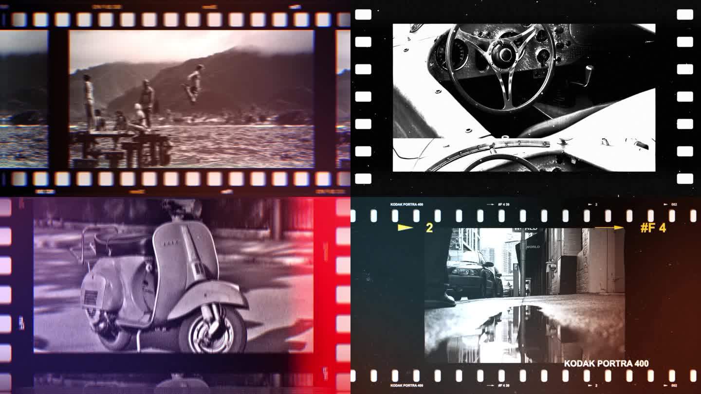 十一种电影胶片复古转场模板B