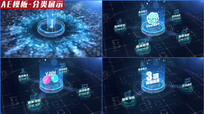 科技logo合作伙伴架构分类展示