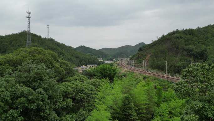 山林铁路交通轨道京九铁路