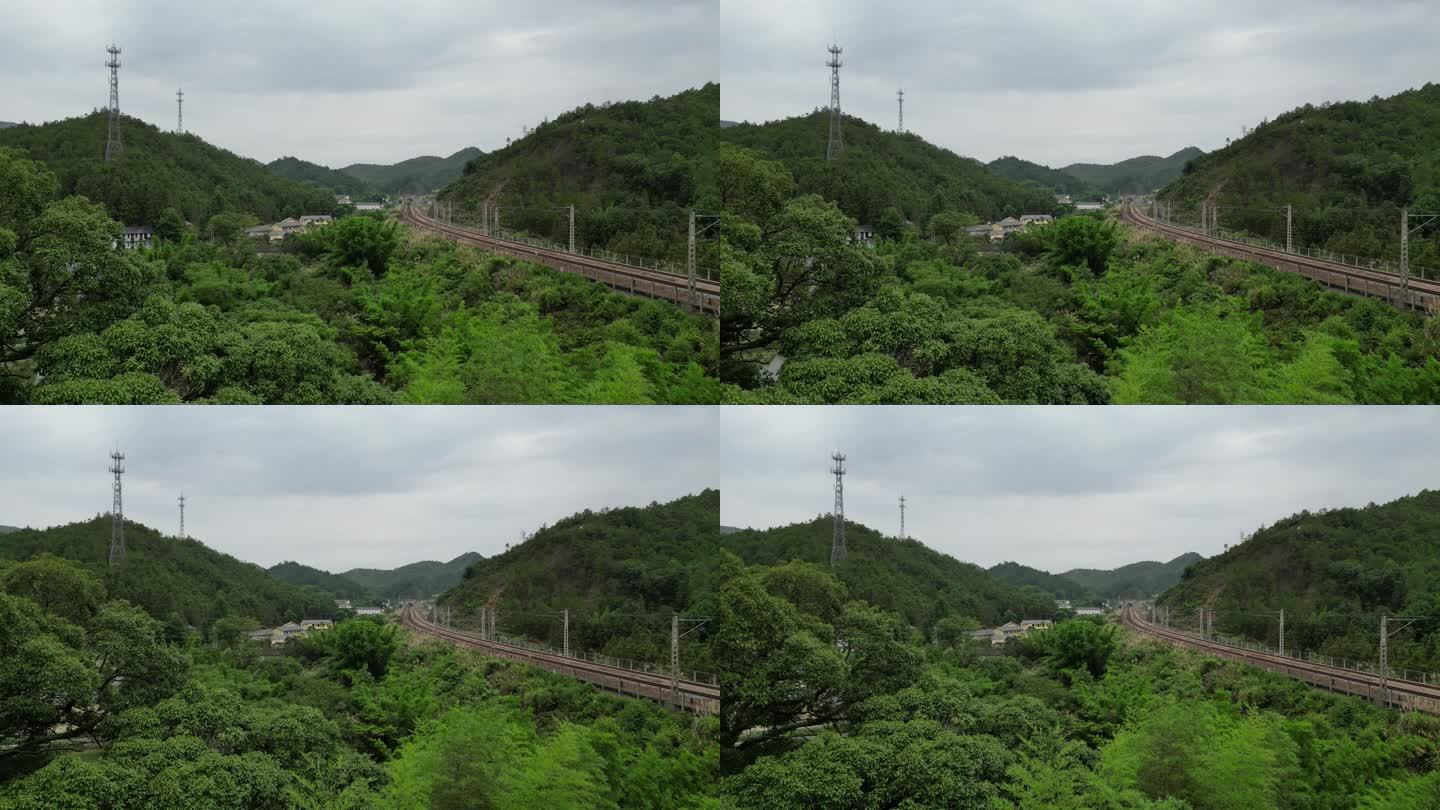 山林铁路交通轨道京九铁路