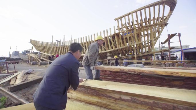 木匠工人 造船技术 框架建设