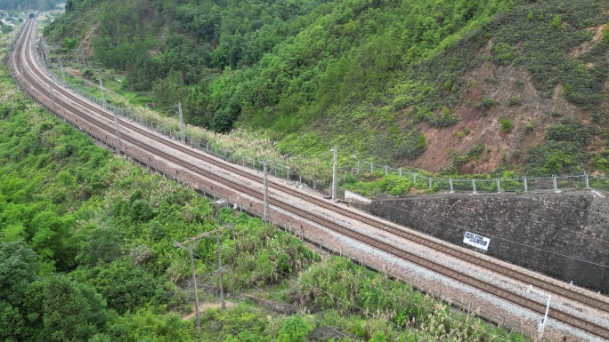 山林铁路交通轨道京九铁路