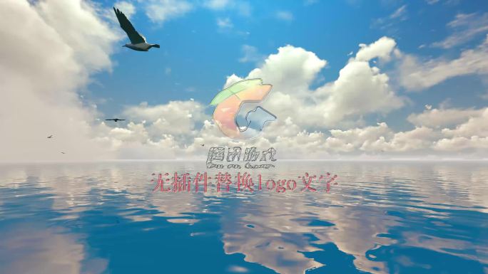 4K水珠logo大海海鸟展示