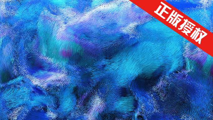 4k视觉创意抽象粒子流动彩色海洋涌动艺术