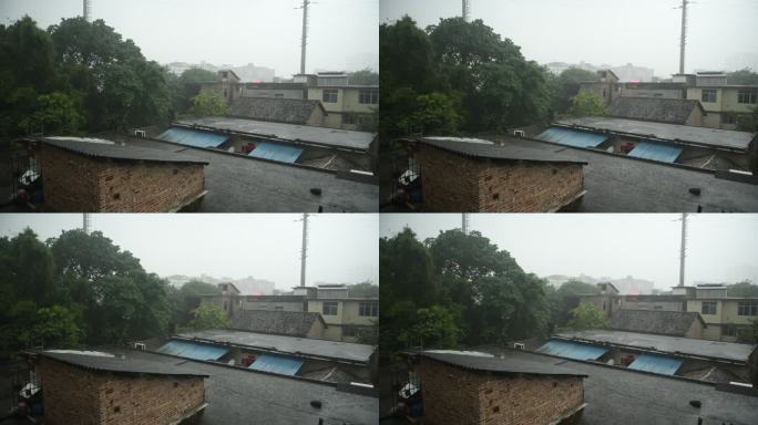 大暴雨 下雨 雨水 农村