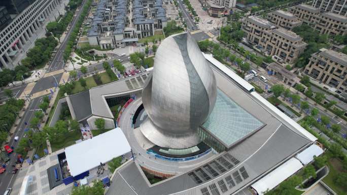 中国建筑科技馆安全生产月活动4K航拍视频