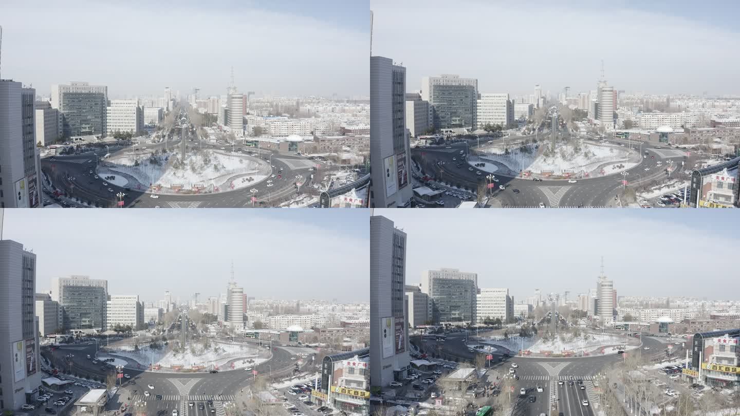 冬季航拍长春卫星广场2.7K log