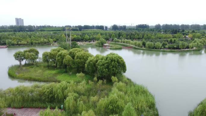 06漯河市黄龙省级湿地公园航拍4K
