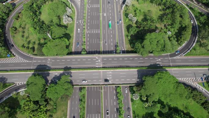 城市立交桥道路交通车流高架高速公路汽车