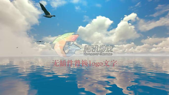 4K水珠logo大海海鸟展示