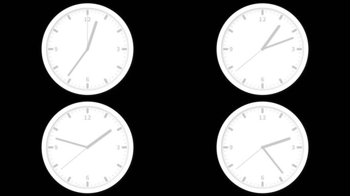 钟表快速转动-alpha通道12点到3点
