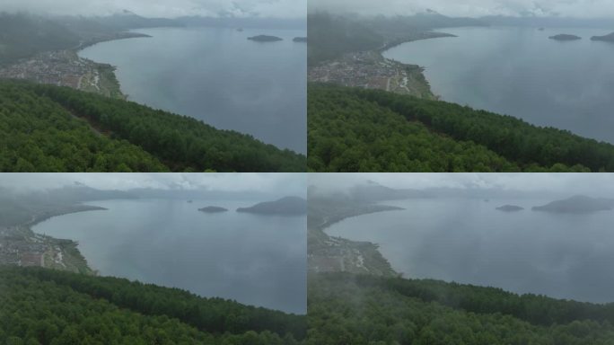 雨中泸沽湖