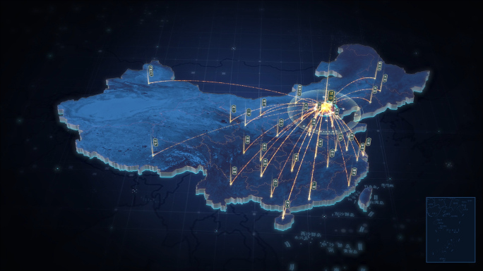 北京辐射全国区位高端三维地图